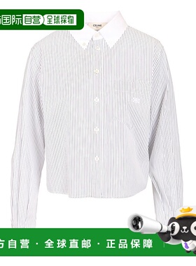 香港直邮CELINE 女士衬衫 2C6890C7901CQ SS2025 灰色 CHEMISE CR