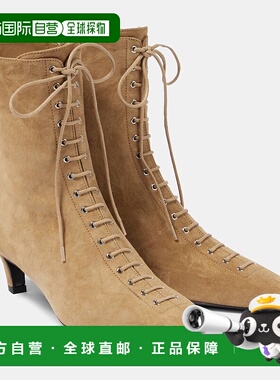 1小时内可退 香港直邮TOTÊME 女士 绒面革绑带靴子 004162 brown