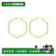 Resistant Hexagon 18k 自营adorniaTarnish Gold Plated Hoop