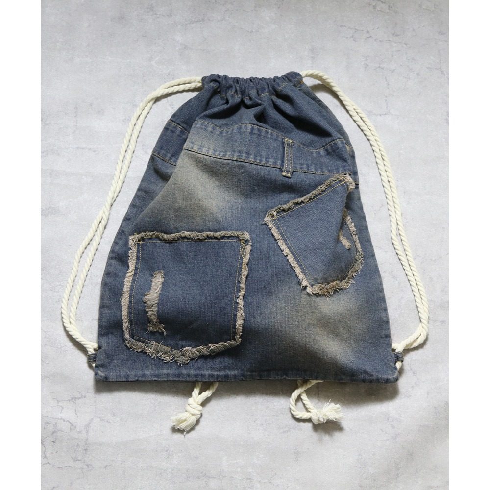 1h可退 日本直邮８(eight) 男女同款 丹宁休闲束口包 裤袢设计复,运动包/户外包/配件,挎包/拎包/休闲包,淘宝优惠券,粉丝福利购,淘宝优惠卷