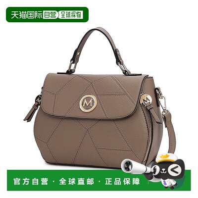 自营mia k collectionMia K的Clementine纯素皮革女式手提包-卡其