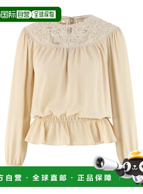 1h可退 香港直邮Celine 思琳 女士 圆领长袖罩衫 2B930008D上衣