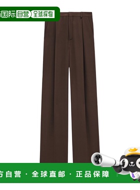 香港直邮Saint Laurent 桑蚕丝绉缎长裤 806809Y7I21新款直筒裤