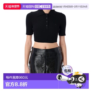 香港直邮Courreges 短款POLO衫针织衫短袖 125MP0046FI0001