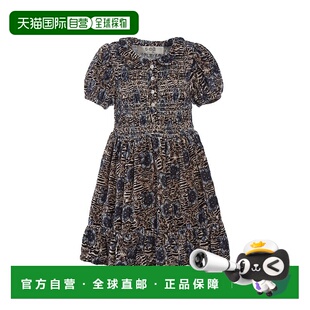 自营 Sea New York海莉印花泡泡袖连衣裙-蓝色 美国奥莱直发