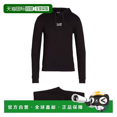 1h可退 香港直邮潮奢 Ea7 男士 Tracksuits 运动装 black黑色 舒