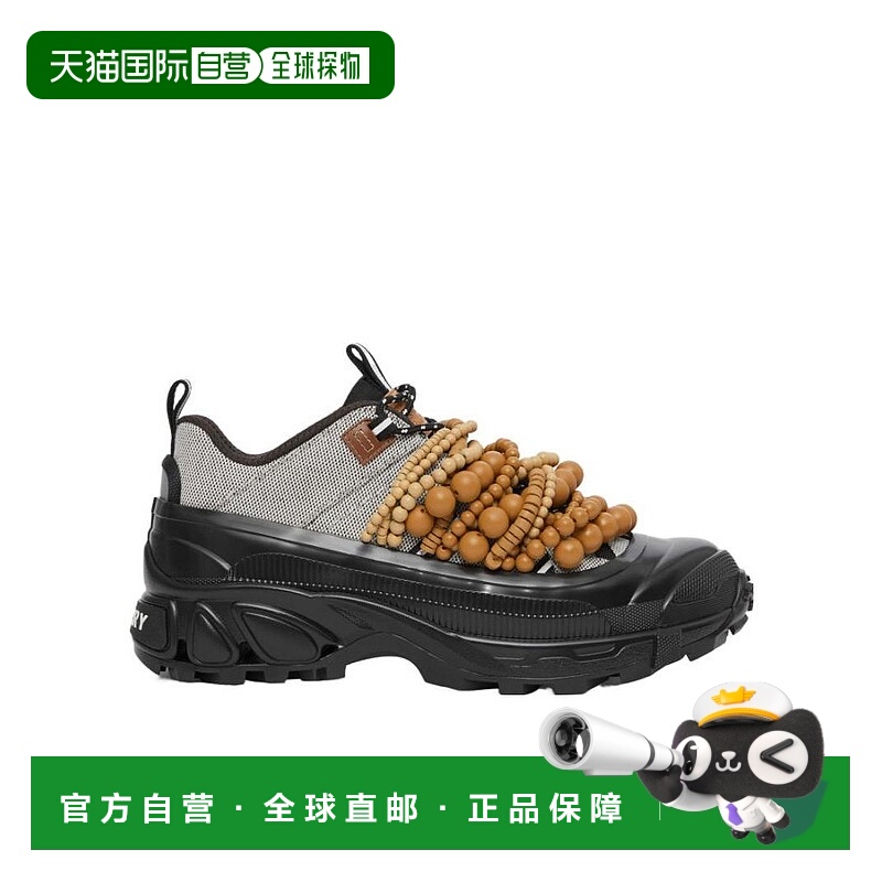 香港直邮BURBERRY 男士运动鞋 80574301 AW2022 黑色 珠饰Arthur
