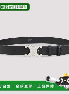香港直邮CELINE 男士腰带 45BIE3AUY38SI SS2026 黑色 LARGE 30MM