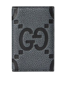 GUCCI 男士钱包 739478AAECE1046 SS2025 灰色 GG卡片夹