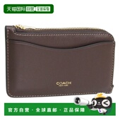日本直邮Coach 女士真皮卡包棕色RFCNYZPCCCZ112B4MPL