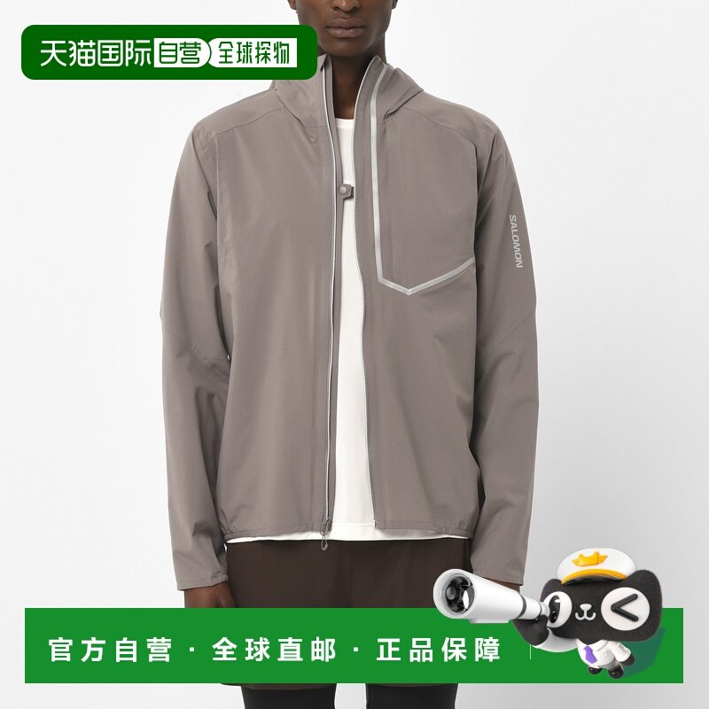 自营欧洲直邮SALOMON 灰色科技面料男士冲锋衣夹克外套,运动服/休闲服装,运动茄克/外套,淘宝优惠券,粉丝福利购,淘宝优惠卷
