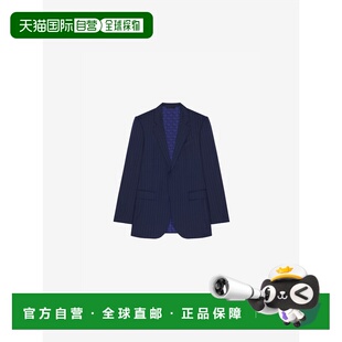 1h可退 香港直邮Givenchy 纪梵希 男士 条纹初剪羊毛西装外套 BM3