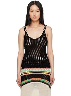 潮奢 Chloe 蔻依 女士 黑色 O 形环背心 CHC23UMH19580