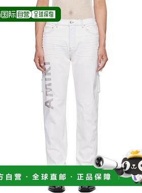 香港直邮AMIRI 男士 蓝色 Army Logo Painted Slim Workman 牛仔