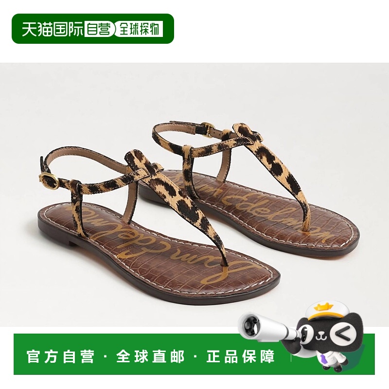 自营 sam edelman女式Gigi凉鞋豹纹婆罗门毛皮革 美国奥莱直发