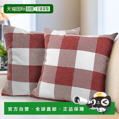 zulay kitchenPack of 2 Buffalo Plaid Throw Pillow Covers (20