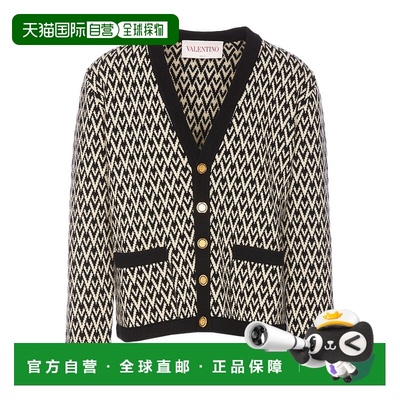 香港直邮VALENTINO 男士针织毛衣 VKA04IAR1QSW SS2025 黑色 长袖