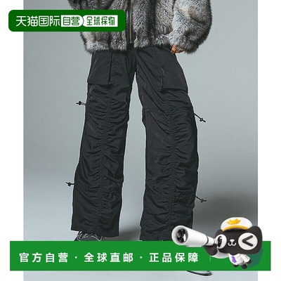 1h可退 日本直邮X-girl 男女同款 宽松尼龙长裤 大口袋设计 10525