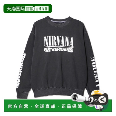 1h可退 日本直邮NIRVANA男士女士情侣款NEVERMIND合作款印花卫衣