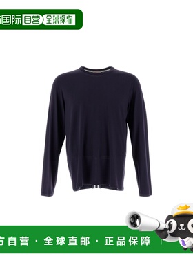 香港直邮HERNO 男士T恤 JG00037UR520689200 AW2024 蓝色 长袖T恤