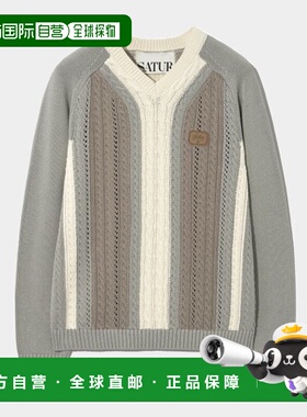 韩国直邮SATUR设计师款大气简约日常休闲个性毛衣SA23FWMK23GR