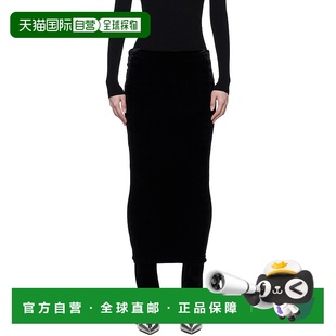 黑色半身裙 女士 AA9P0137J071A开衩 Alaia 香港直邮潮奢