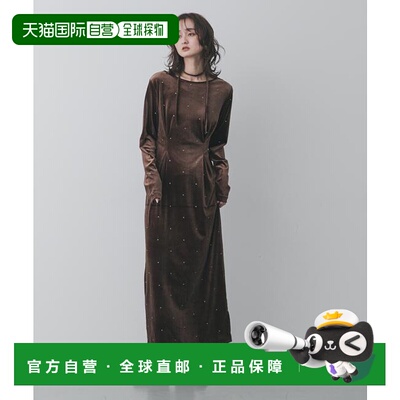 1h可退 日本直邮官方授权 SENSE OF PLACE 波点刺绣天鹅绒连衣裙
