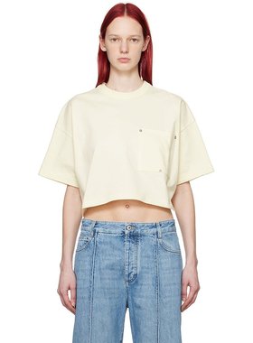 bottegaveneta葆蝶家女士灰白色T恤时尚潮流经典百搭