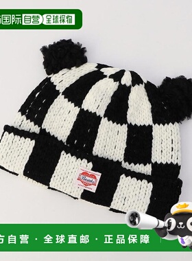 1h可退 日本直邮BASICKS 女士 格纹旗帜熊图案针织帽 34813964000