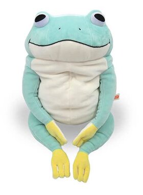 shinada global软萌青蛙毛绒公仔 水蓝色L号 MOKR-0350LB