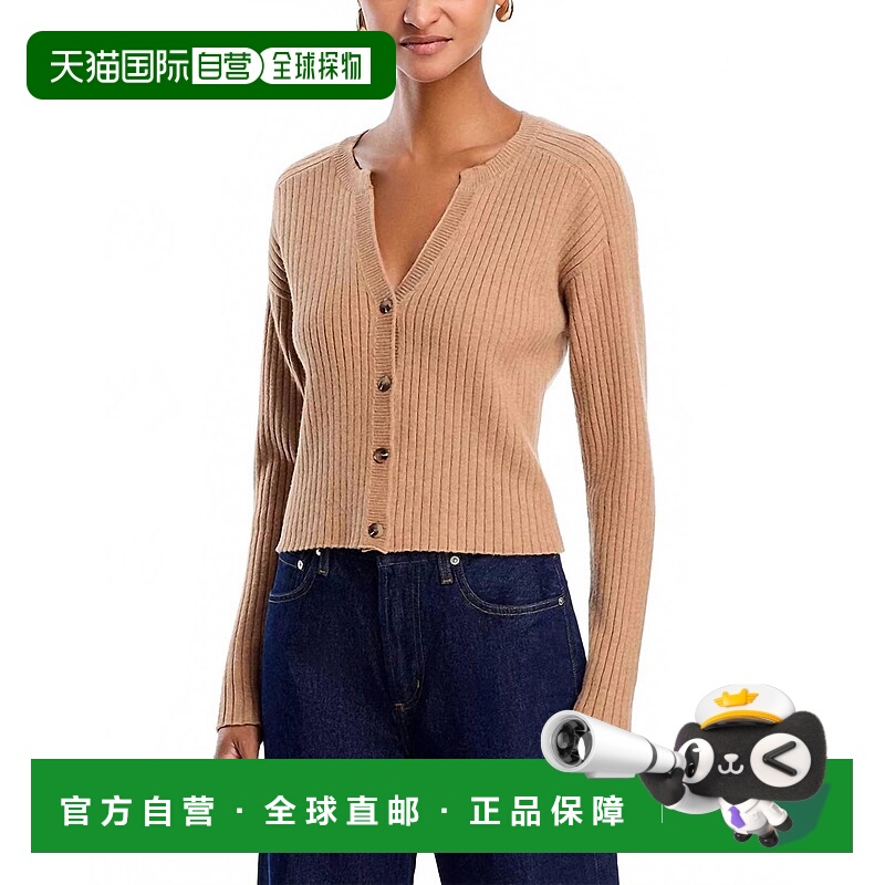 自营525 americaWomen's Lorelai Cropped Rib Cardigan In Fawn