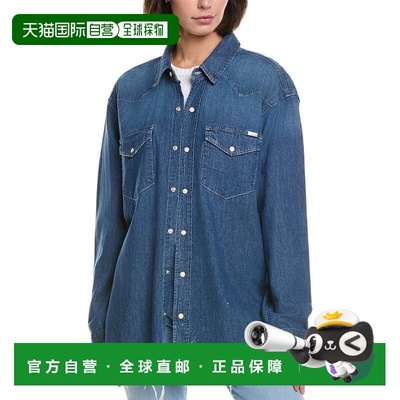 自营MOTHER The Western Overshirt - blue 美国奥莱直发