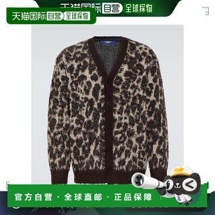 香港直邮Junya 豹纹提花针织开衫 Watanabe 男士 渡边淳弥 1h可退