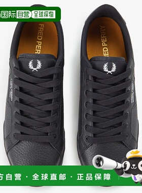 1h可退 日本直邮FRED PERRY 男装 压纹皮革休闲鞋 侧标设计 B1315
