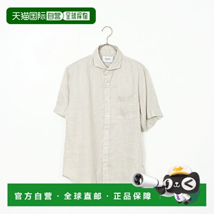 1h可退 日本直邮33Degrees 男士法式麻料短袖衬衫 BFP612亚麻