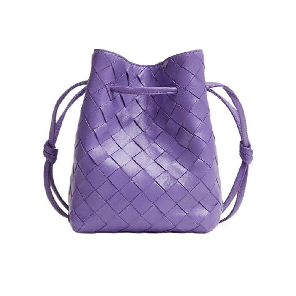 Bottega Veneta BV 23SS徽标编织水桶单肩包 Women