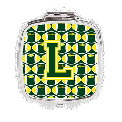 自营 Carolines Treasures CJ1075-LSCM 字母 L 足球绿色和黄色紧
