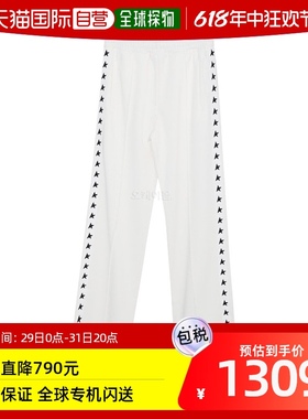 韩国直邮Golden Goose训练裤男女同款白色星星图案柔软舒适时尚
