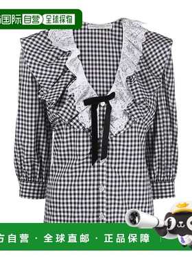 香港直邮Alessandra Rich 格纹罩衫 FAB3027F3726