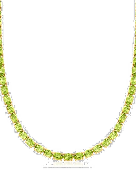 自营ross-simons18 克拉黄金罗斯-西蒙斯橄榄石网球项链 - 18 英