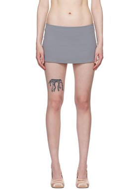 潮奢 Danielle Guizio 女士 灰色 Micro 短裙 F23510K014