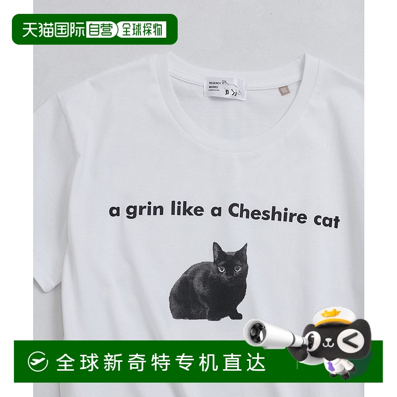 1h可退 日本直邮REGENCY WORKS 女士猫咪图案T恤 2025CGUM35340