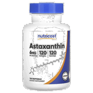 香港直邮Nutricost,虾青素，6 毫克，120 粒软胶囊红球藻
