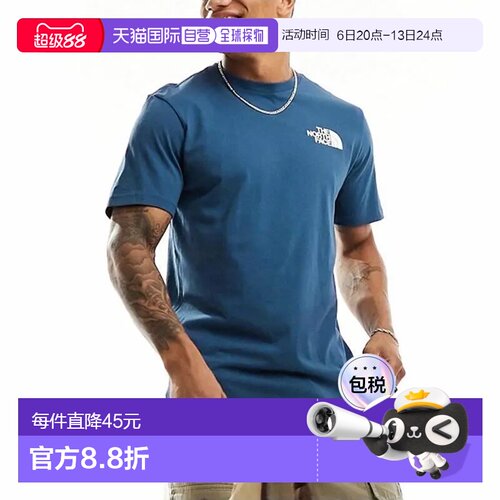 1h可退 香港直邮thenorthface北面男士T恤
