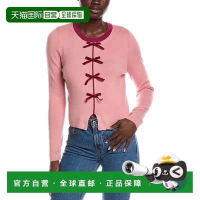 自营Nanette Nanette Lepore Velvet Bow Sweater - pink 美国奥