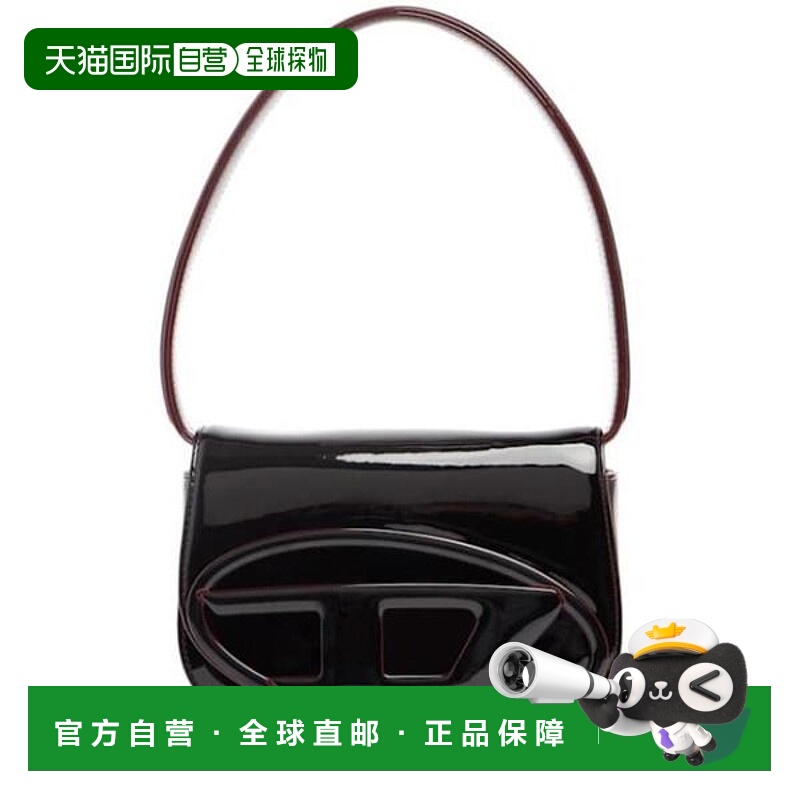 韩国直邮DIESEL 25 FW Diesel 1DR 黑色亮面单肩手提包