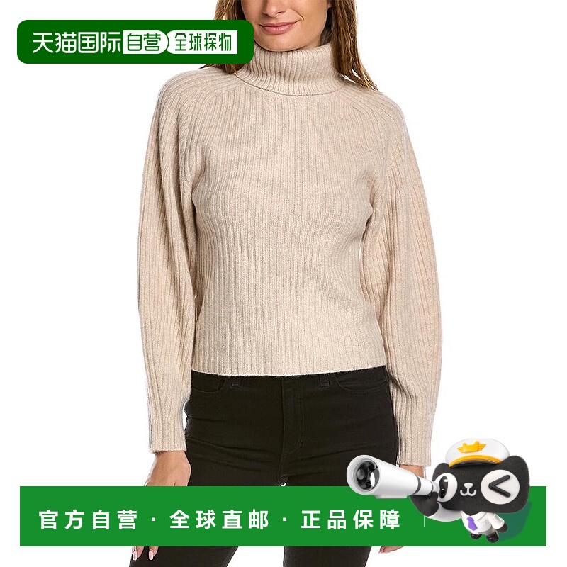 1h可退 【美国直邮】Vince露背高领羊绒毛衣 女装毛衣 100 进口羊
