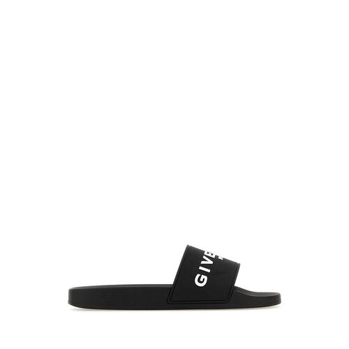 GIVENCHY 男士凉鞋 BH301TH1H4001 黑色 徽标拖鞋
