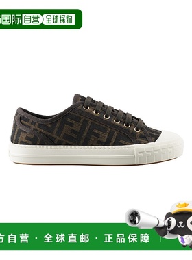 香港直邮FENDI 女士运动鞋 8E8325AJZXF0R7V AW2025 棕色 Embroid