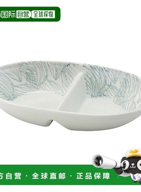 【日本直邮】Hasami ware 碗盘双容量约 300ml洋葱蓝色微波炉适用